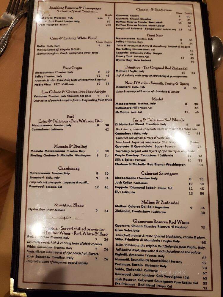 Tony Spavones - Bloomingdale, IL menu_pic