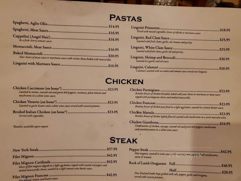 Tony Spavones - Bloomingdale, IL menu_pic