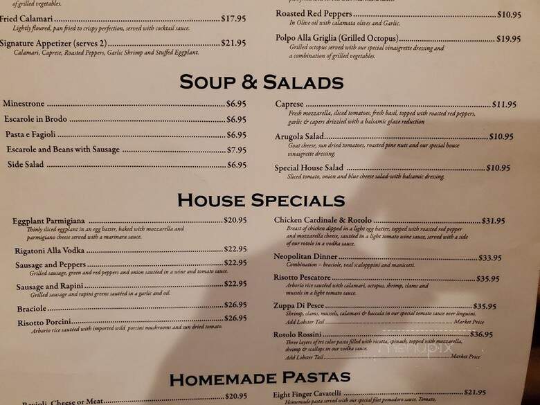 Tony Spavones - Bloomingdale, IL menu_pic