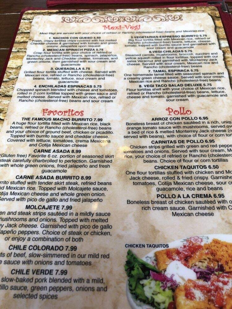 Torero's - Raleigh, NC menu_pic