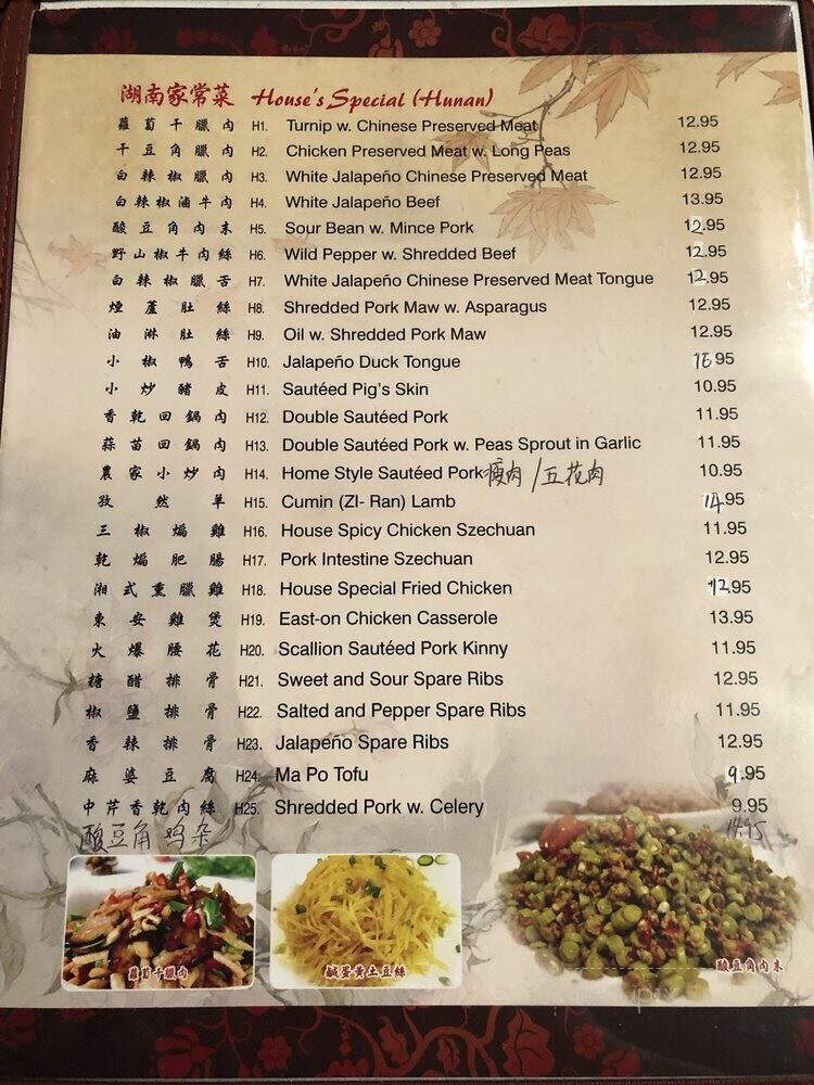 Traditional Hunan Style - Flushing, NY menu_pic