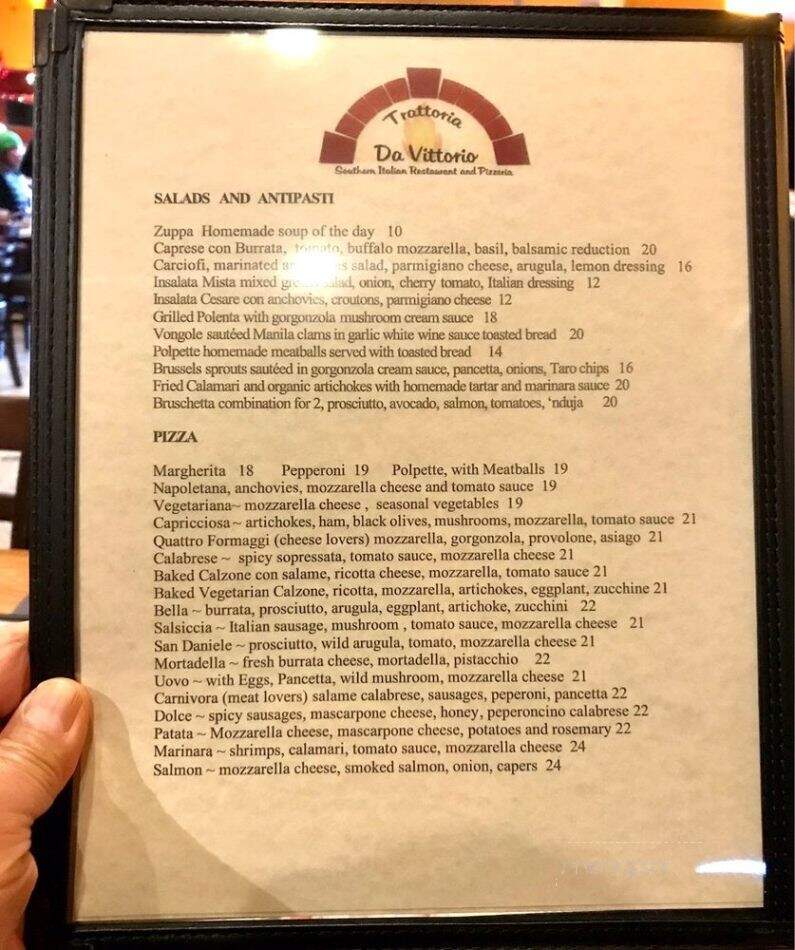 Trattoria Da Vittorio - San Francisco, CA menu_pic