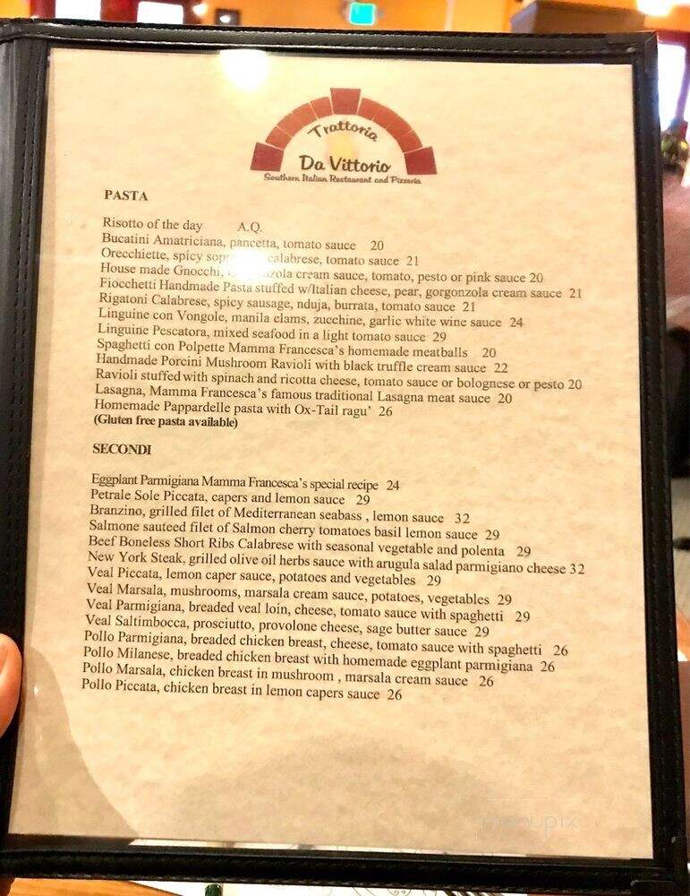 Trattoria Da Vittorio - San Francisco, CA menu_pic