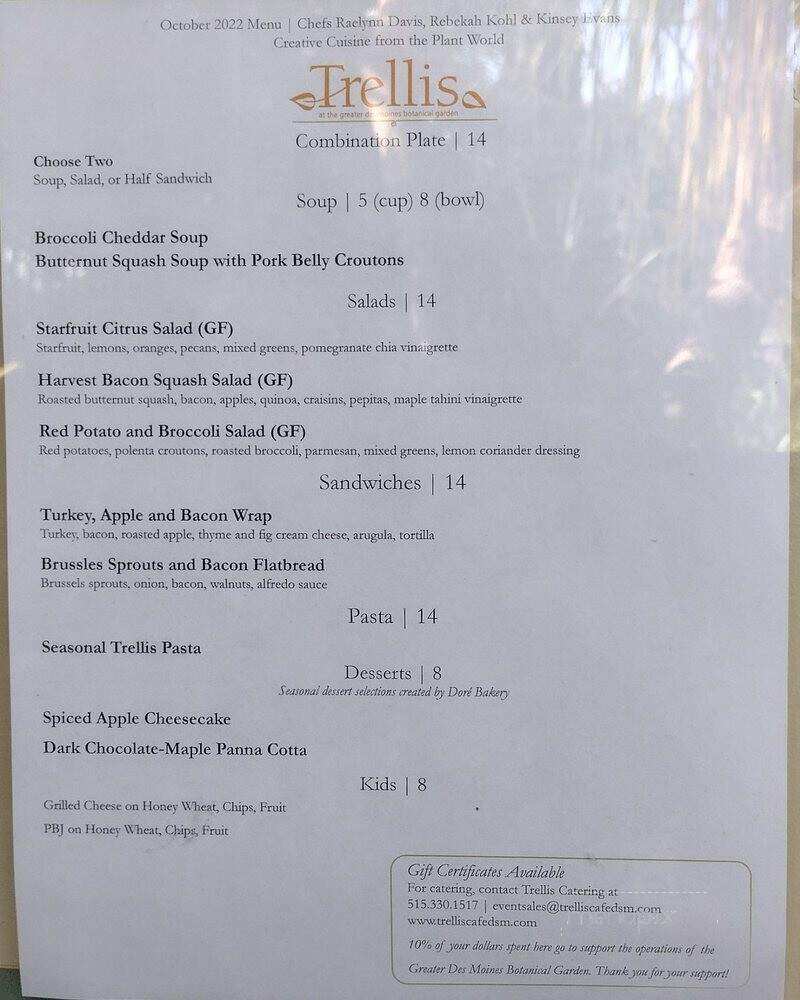 Trellis - Des Moines, IA menu_pic