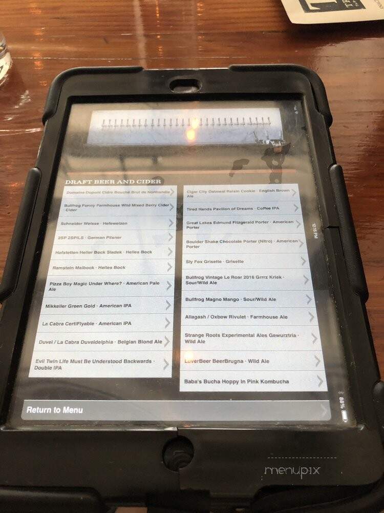Tria Taproom - Philadelphia, PA menu_pic