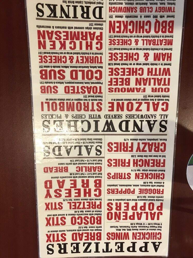 Twiggy's Pub / Sweet Lou's Pizza - Terre Haute, IN menu_pic