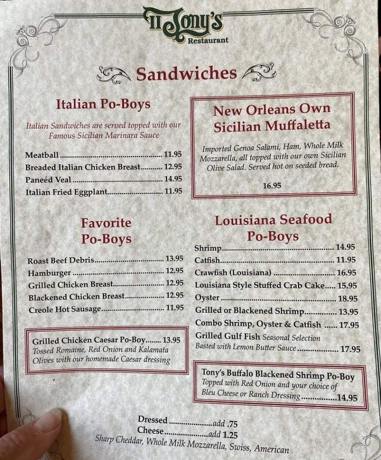 Two Tony's Restaurant - New Orleans, LA