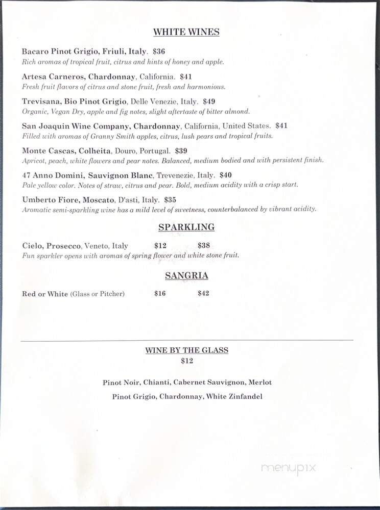 Umberto's Clam House - New York, NY menu_pic