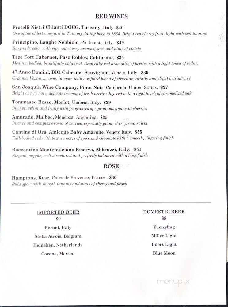 Umberto's Clam House - New York, NY menu_pic