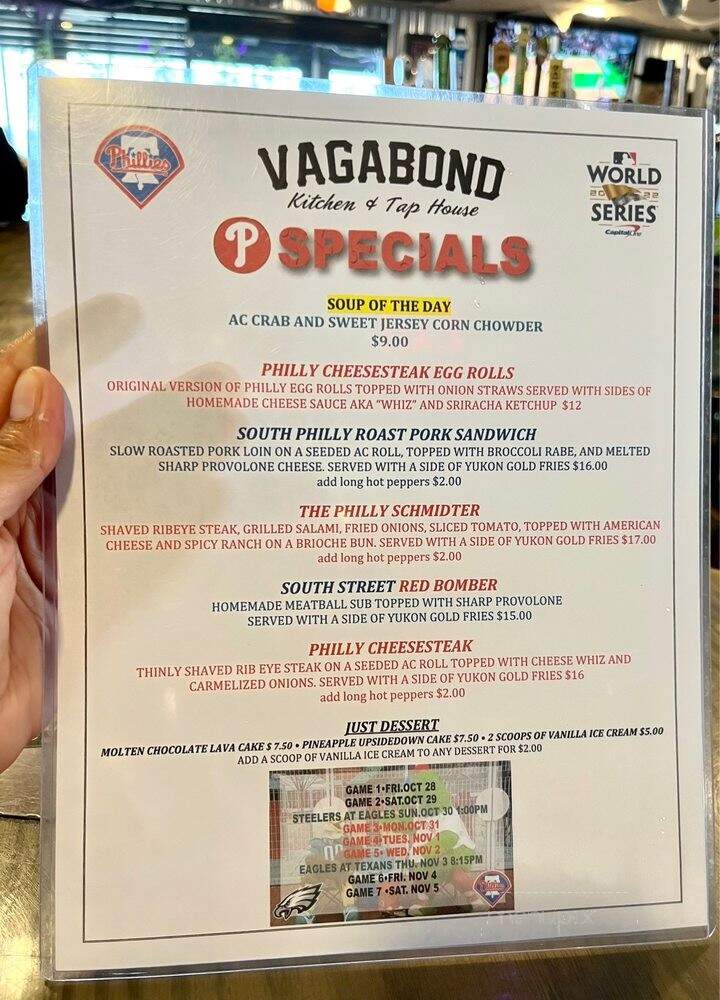 Vagabond Kitchen and Taphouse - Atlantic City, NJ menu_pic
