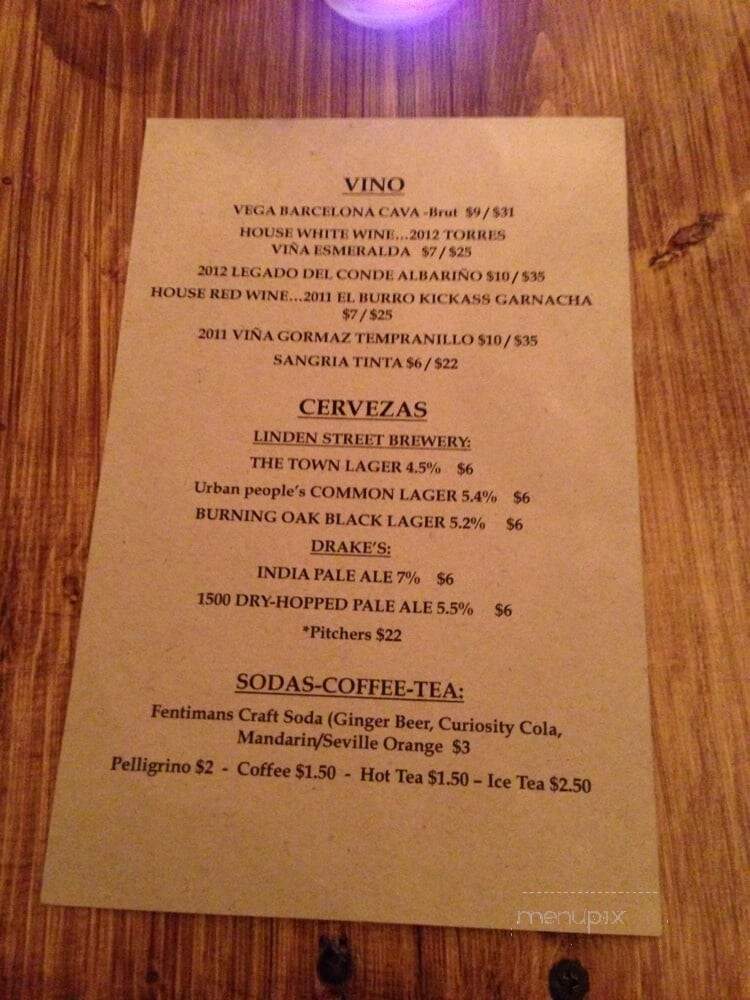 Venga Paella - Oakland, CA menu_pic