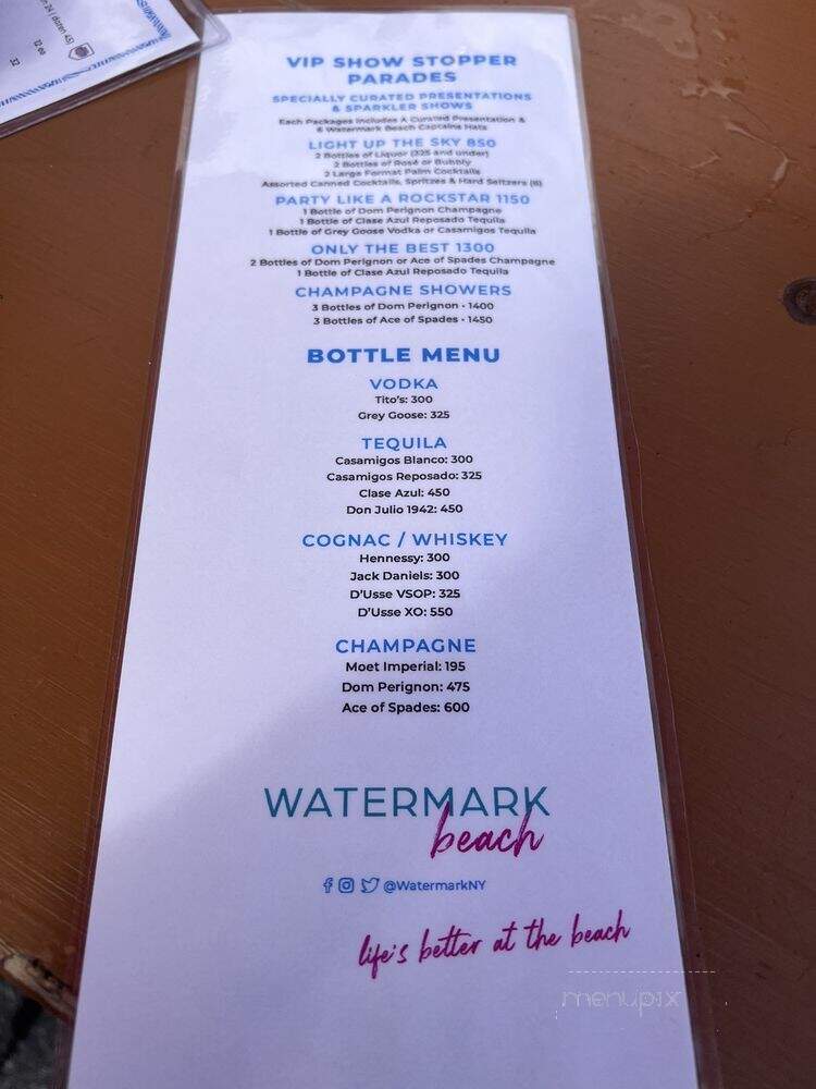 Watermark Bar - Yonkers, NY menu_pic