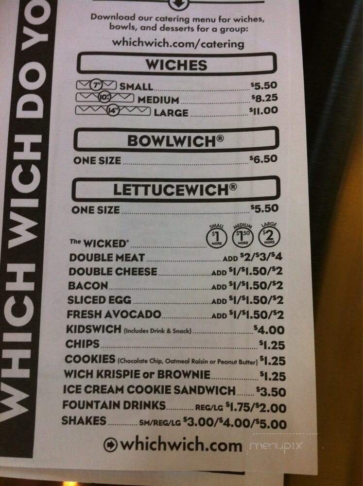 Which Wich - Hattiesburg, MS menu_pic