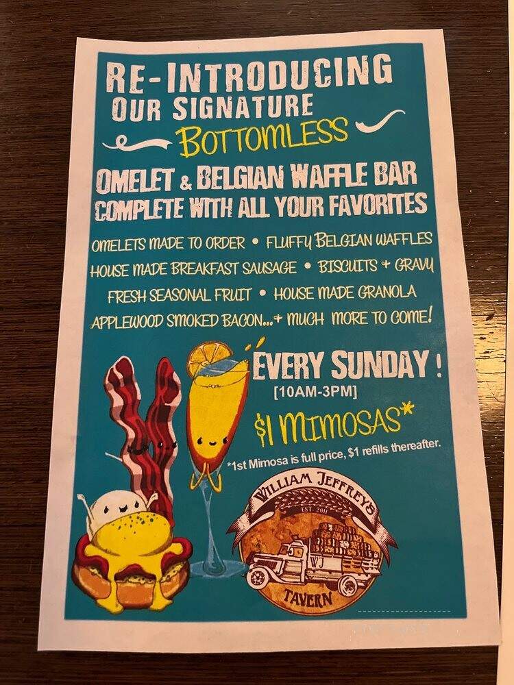William Jeffrey's Tavern - Arlington, VA menu_pic