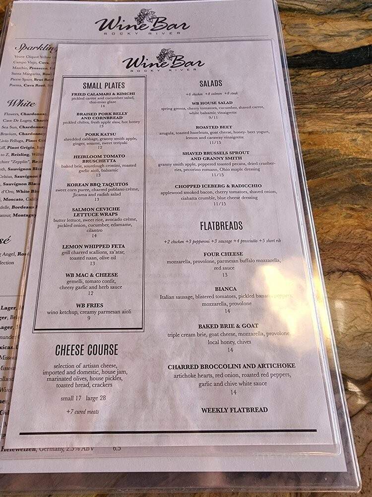 Wine Bar Rocky River - Rocky River, OH menu_pic
