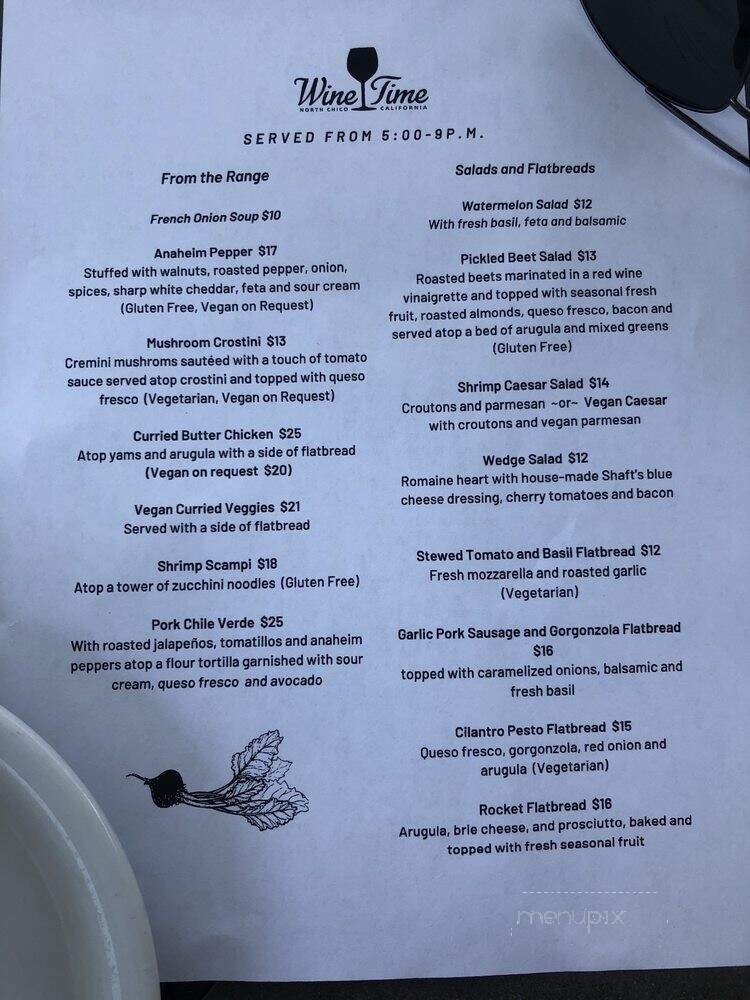 Wine Time - Chico, CA menu_pic