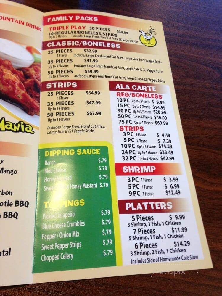 Wingmania - Homestead, FL menu_pic