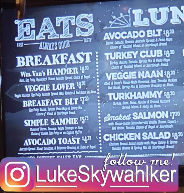 Wm. Van's Coffee - Springfield, IL menu_pic