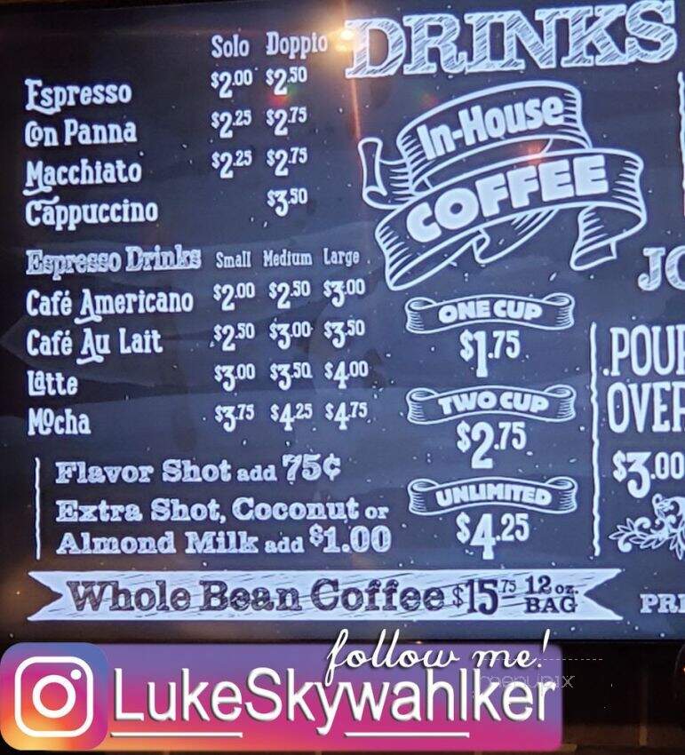 Wm. Van's Coffee - Springfield, IL menu_pic