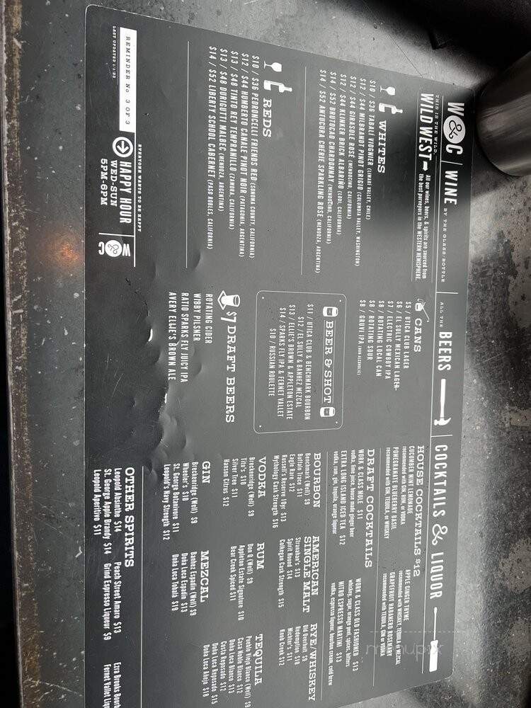 Work & Class - Denver, CO menu_pic