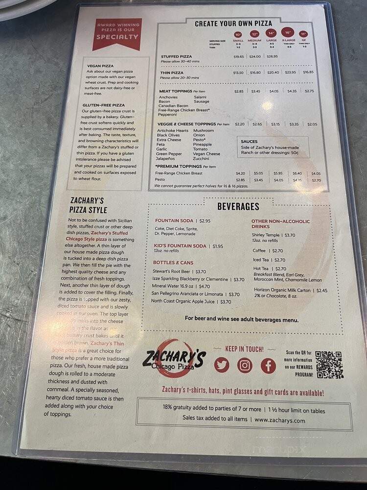Zachary's Chicago Pizza - Pleasant Hill, CA