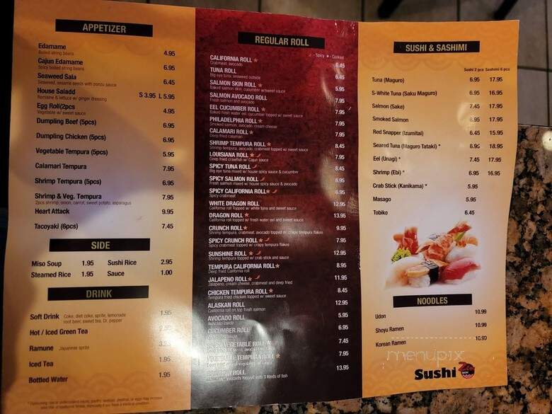 Zen Sushi - Frisco, TX menu_pic