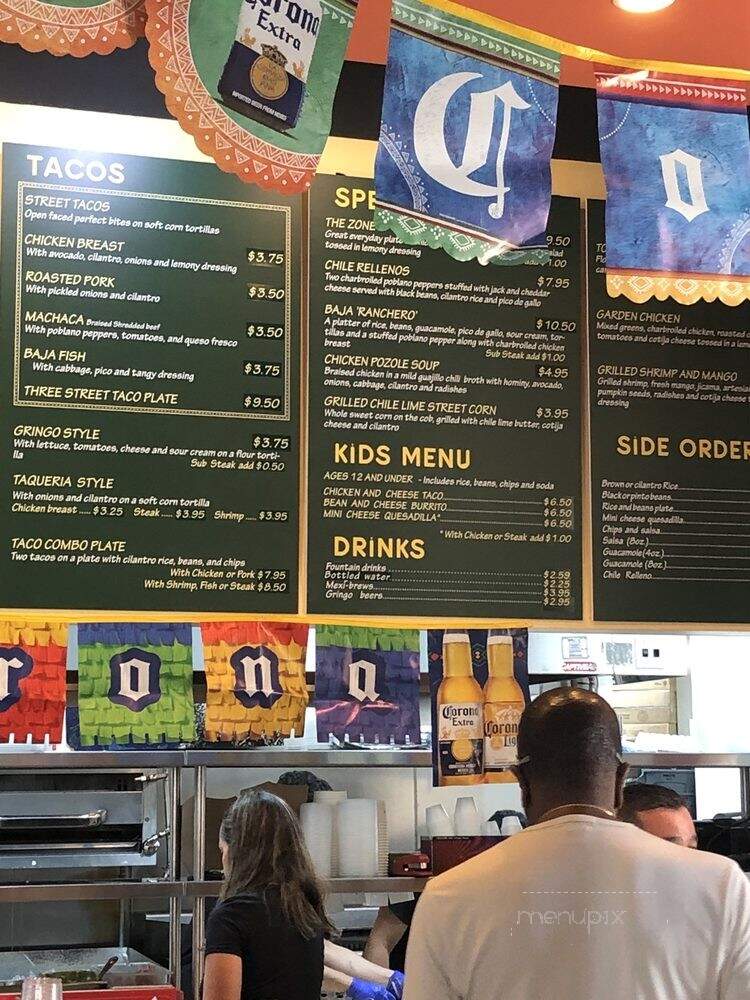 Zona Fresca Fresh Mexican Grill - Coral Springs, FL menu_pic