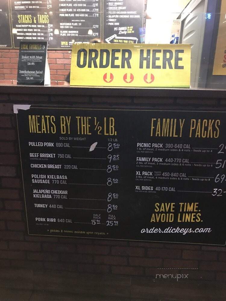 Dickey's Barbecue Pit - Pasadena, CA menu_pic