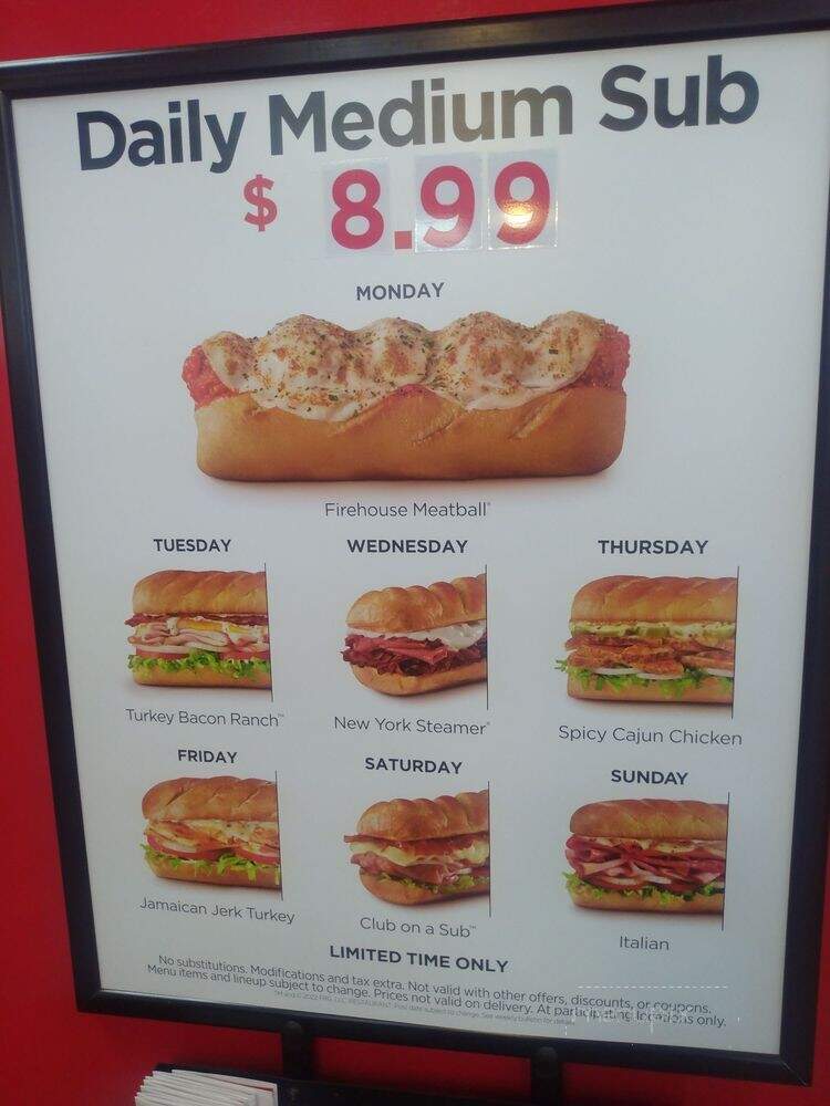 Firehouse Subs - North Charleston, SC menu_pic