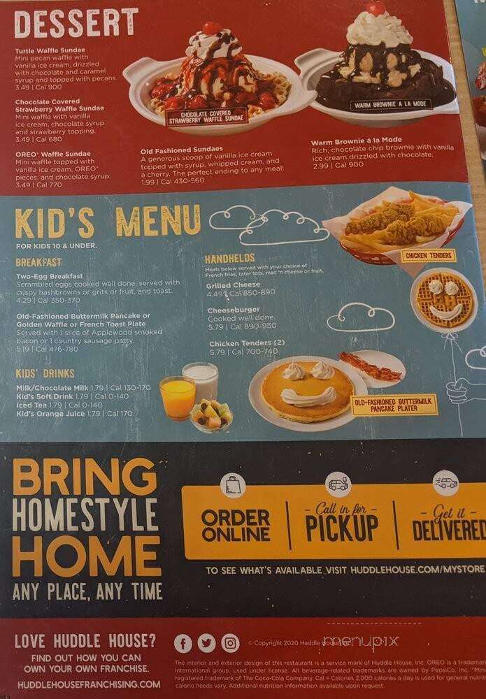 Huddle House - Tye, TX menu_pic