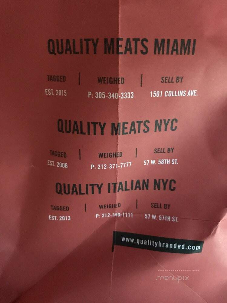 Quality Meats Restaurant  - Miami fl, FL