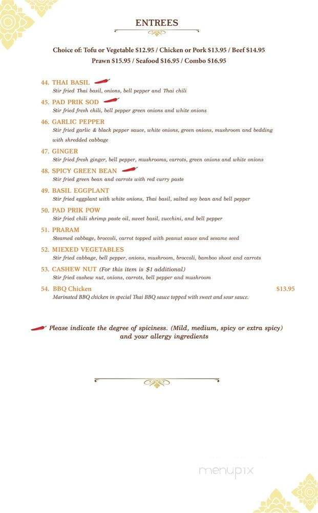 Sa-By Thai - San Jose, CA menu_pic