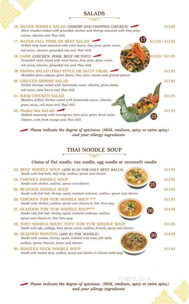 Sa-By Thai - San Jose, CA menu_pic