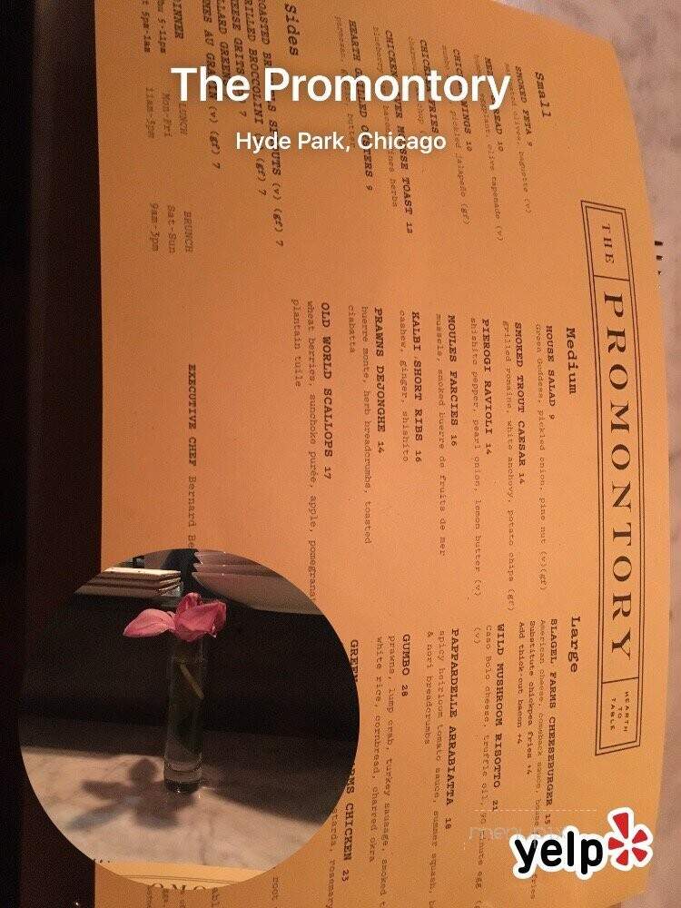 The Promontory - Chicago, IL menu_pic
