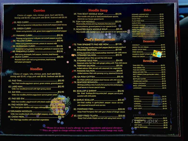 Thai House Restaurant - Simi Valley, CA menu_pic