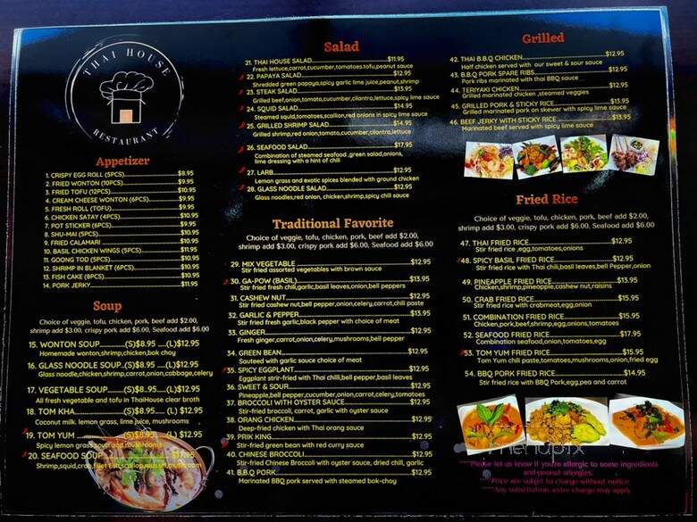 Thai House Restaurant - Simi Valley, CA menu_pic