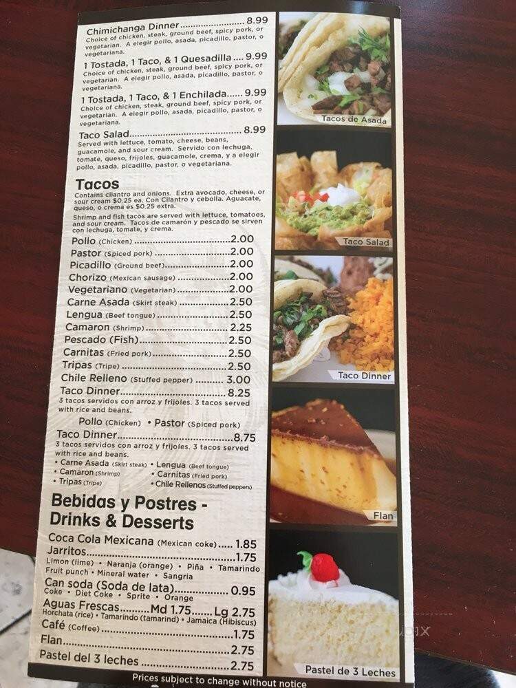 El Pueblito Mexican Grill - Evanston, IL menu_pic