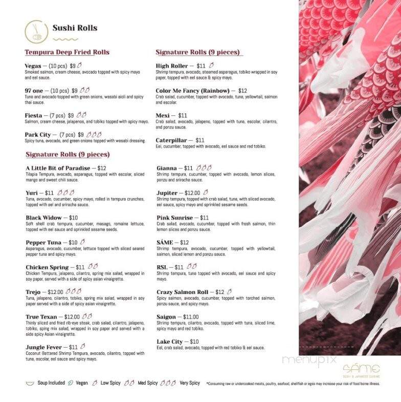 Same Sushi - Salt Lake City, UT menu_pic