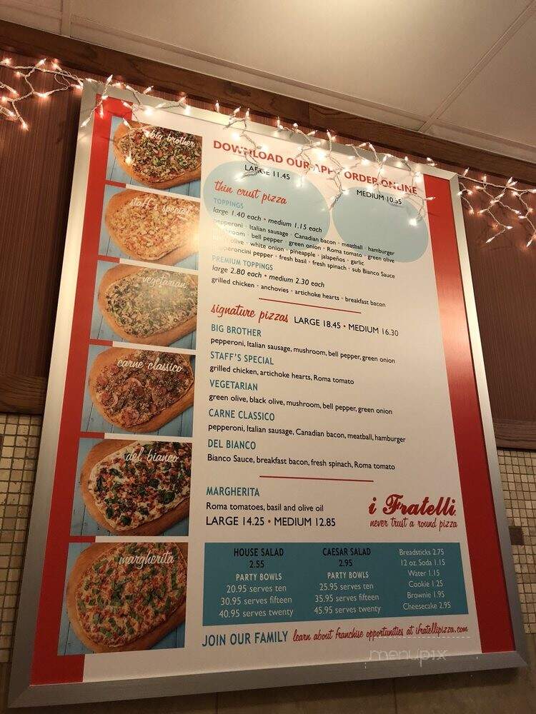 I Fratelli - Dallas, TX menu_pic