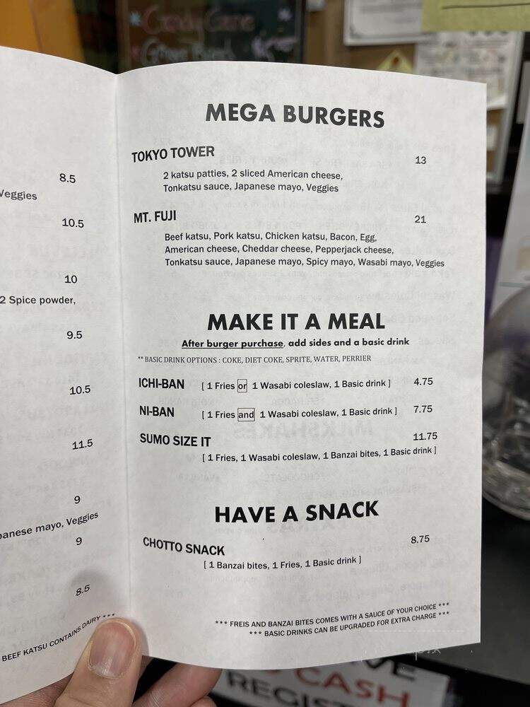 Katsu Burger - Bellevue, WA menu_pic
