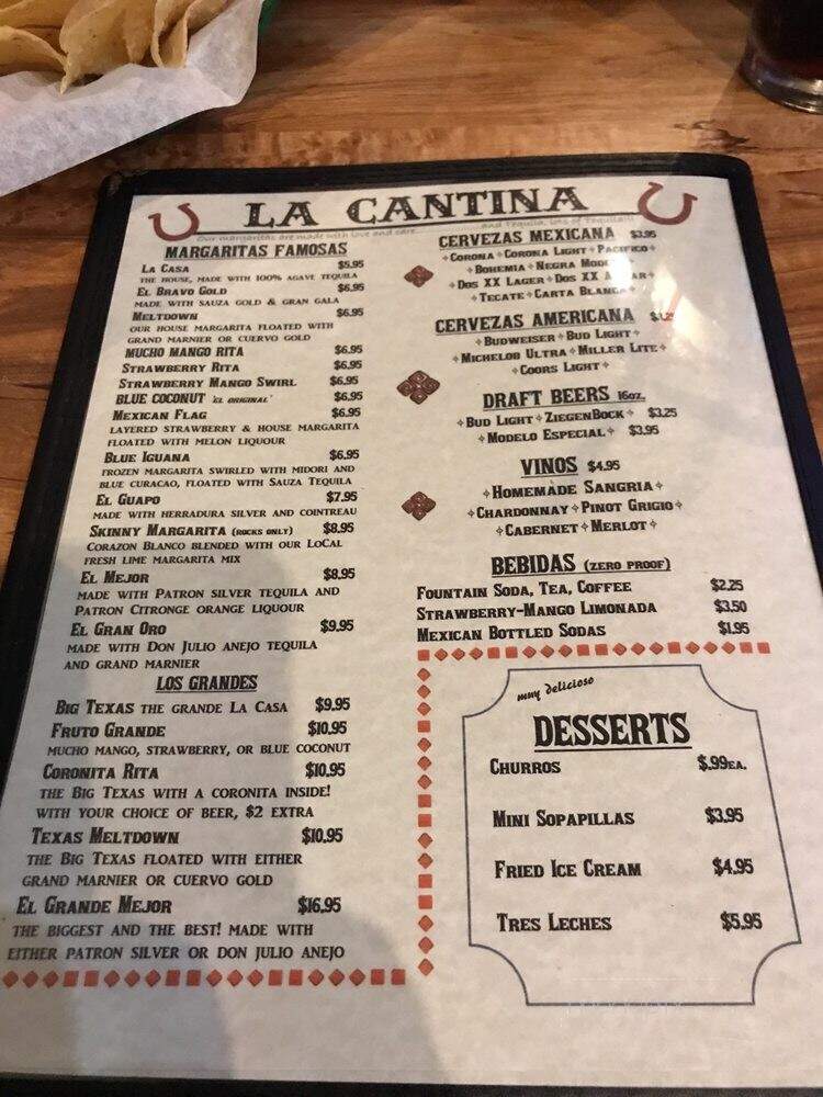 Casa de Bravos - Sugar Land, TX menu_pic