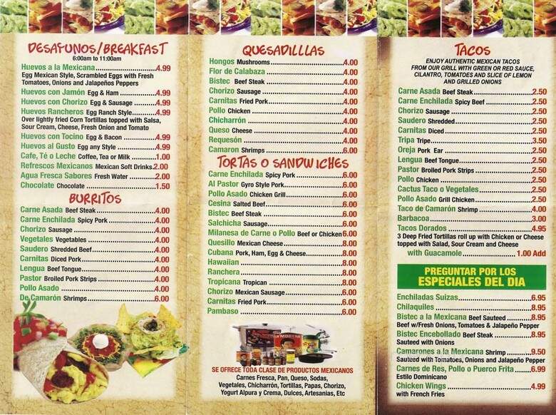 Chinelos II - New York, NY menu_pic