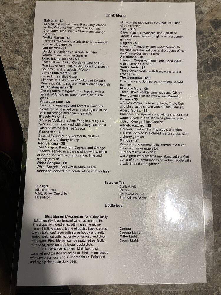 Salvatore's Fresh Ristorante Italiano - Ozark, MO menu_pic