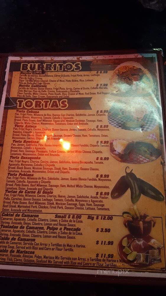 Delicias - Columbus, OH menu_pic