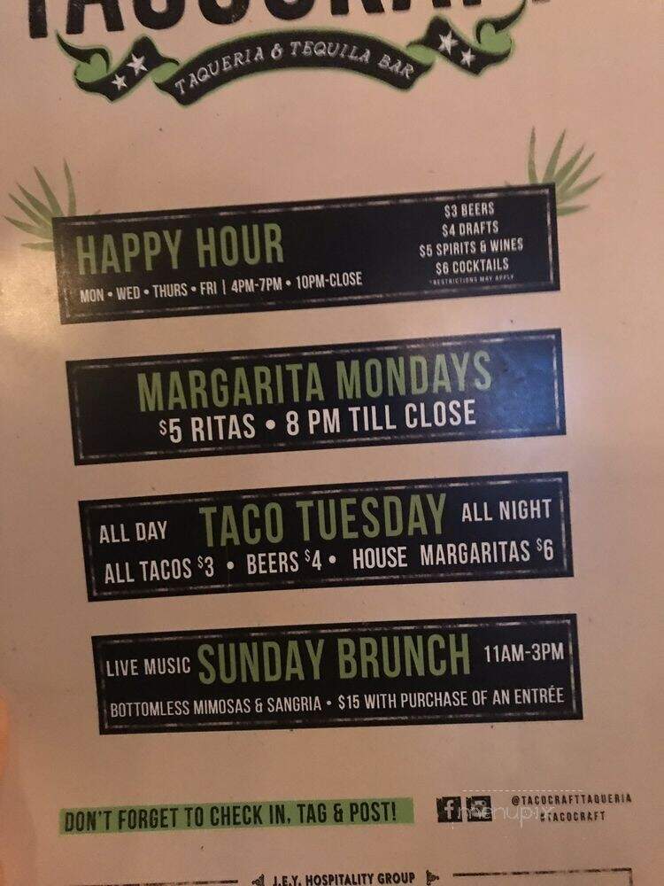 Tacocraft Taqueria & Tequila Bar - Fort Lauderdale, FL
