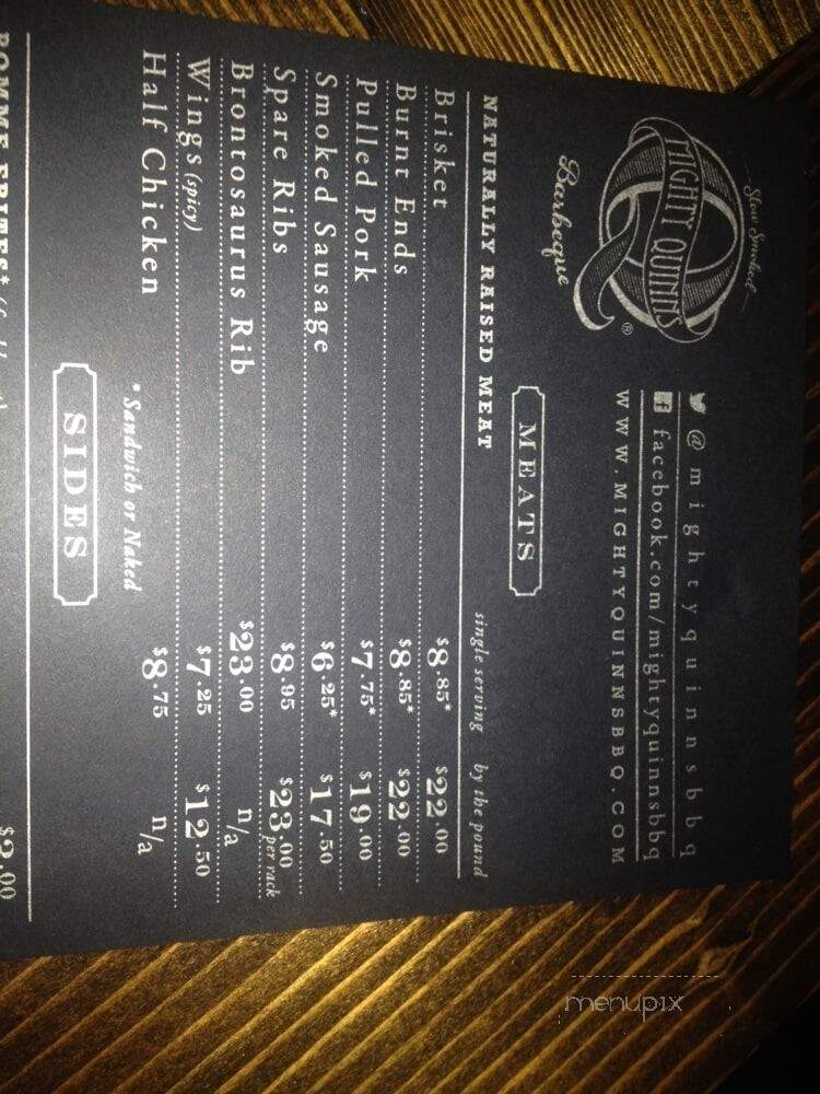 Mighty Quinn'S Barbeque - Clifton, NJ menu_pic