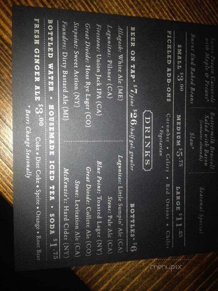 Mighty Quinn'S Barbeque - Clifton, NJ menu_pic