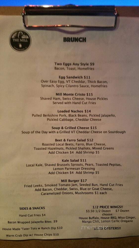 The Mill - Hastings-On-Hudson, NY menu_pic