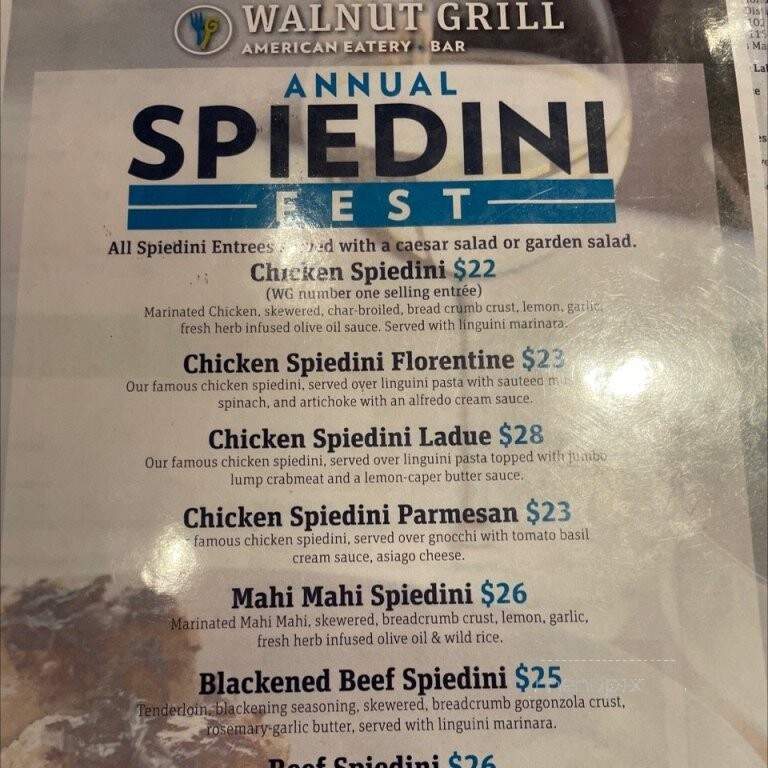 Walnut Grill - Ballwin, MO menu_pic