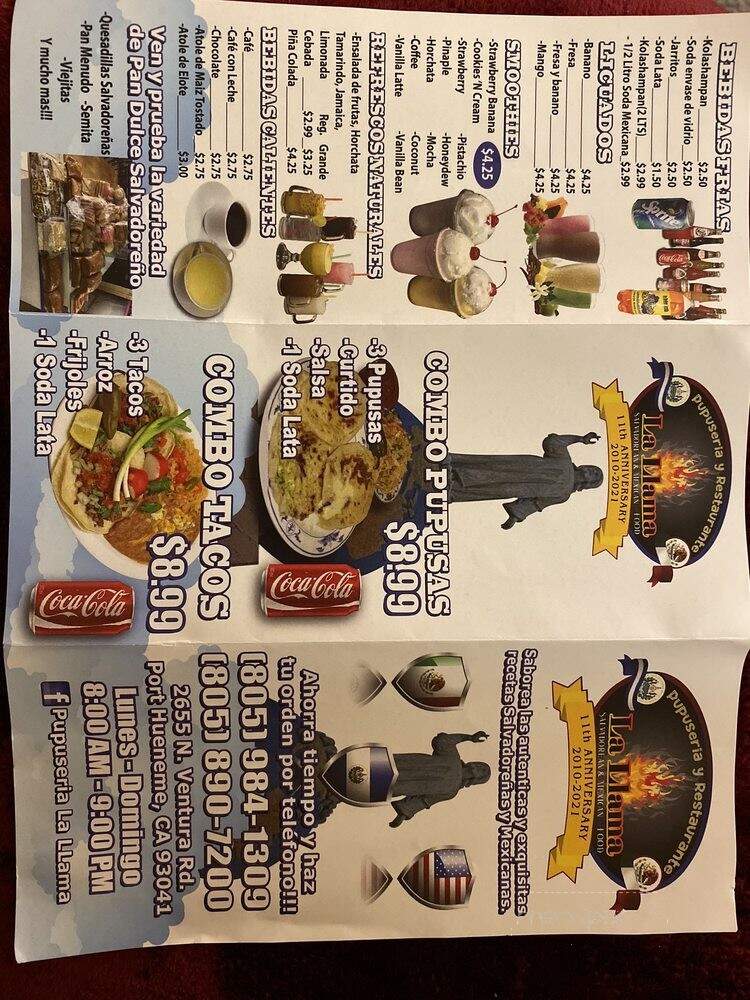 Pupuseria Y Restaurante la Llm - Port Hueneme, CA menu_pic